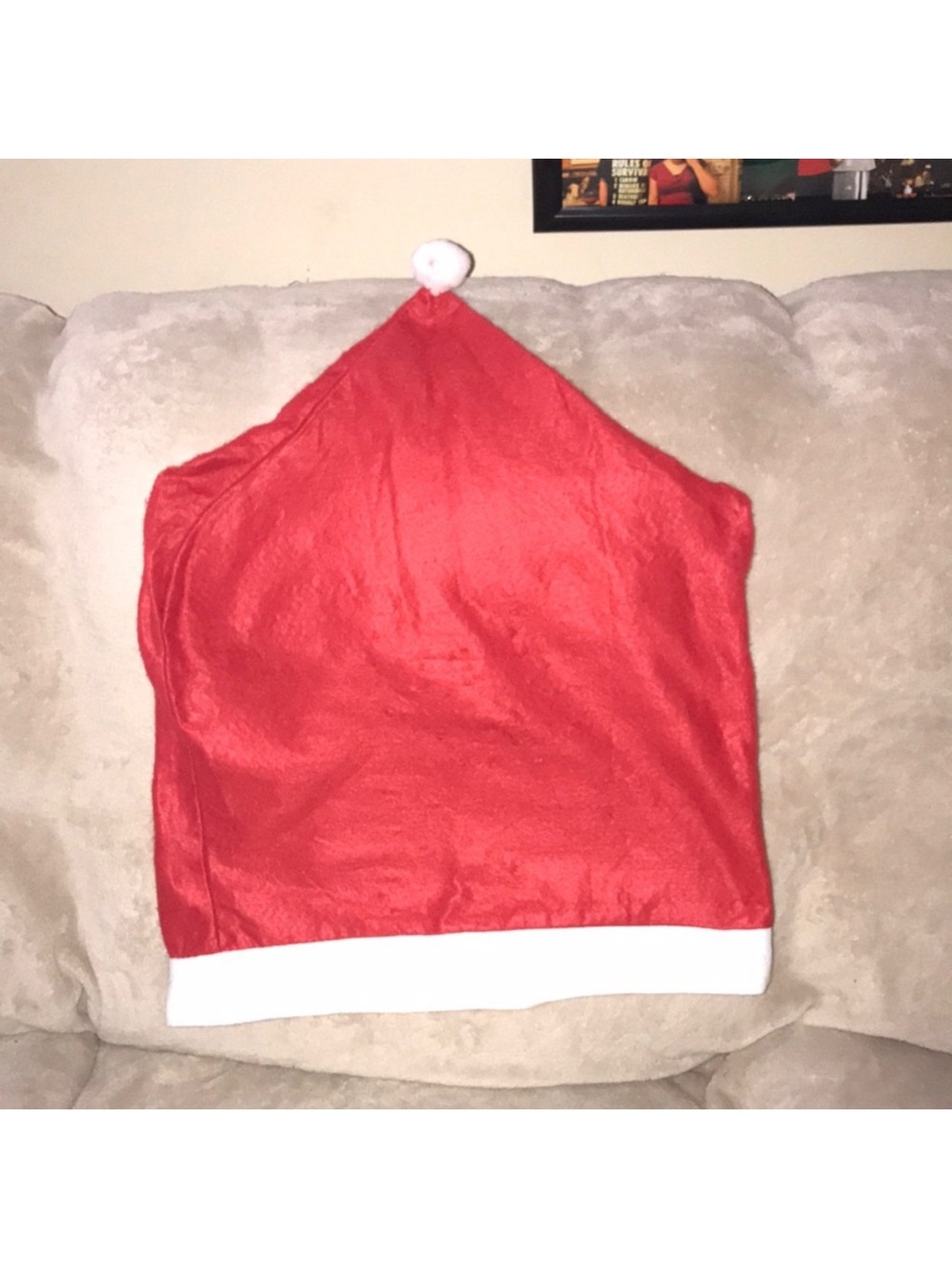 Greenbrier international inc Large Classic Red Santa Hat with White Trim decor